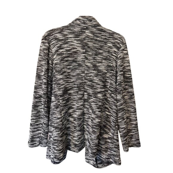 Apt 9 Open Front Women's Sweater Cardigan Size Plus XXL Pockets Black White - Picture 2 of 9